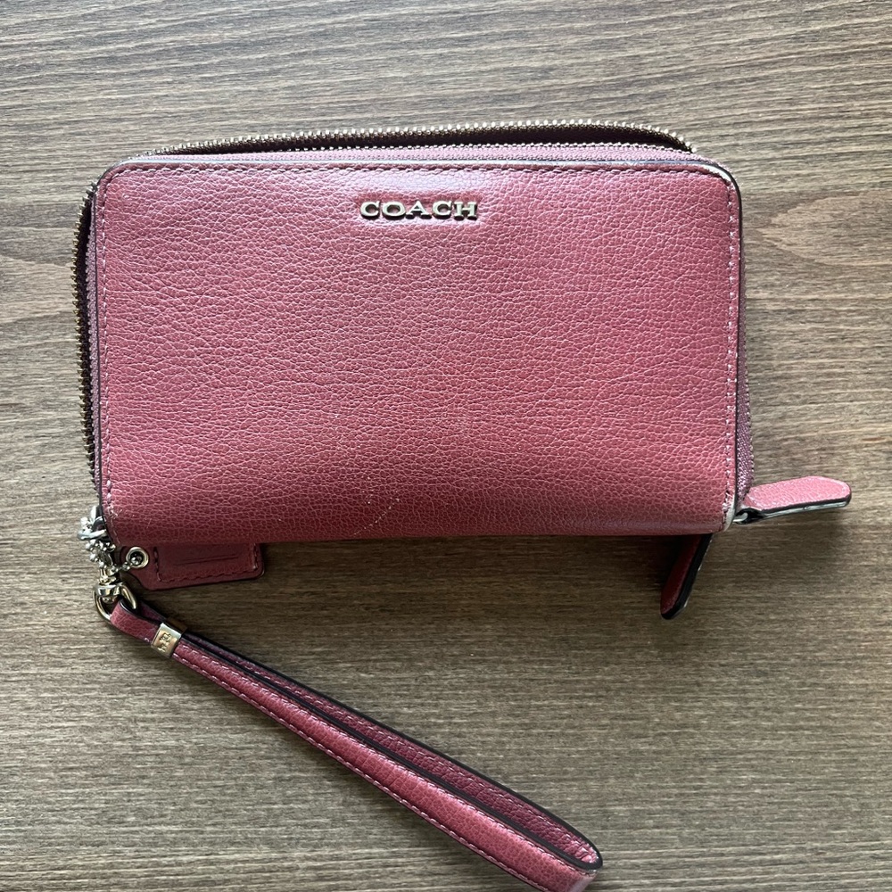 Coach Pink Wristlet Wallet